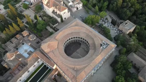Aerial shot Alhambra in Granada