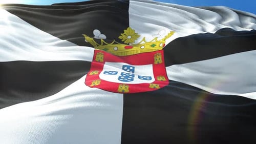 Vergrößern Sie die realistische Flagge von Ceuta 4K