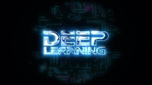 Deep Learning Advanced Glowing With Circuit Background