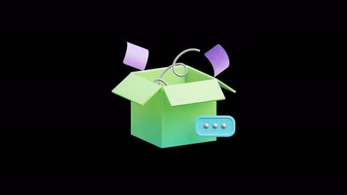 Page Not Found 3d Icon Animation