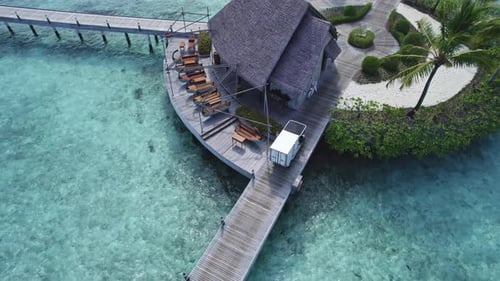 Hotel em uma pequena ilha nas Maldivas