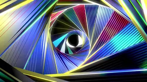 Rotating Triangles With Metallic Effect