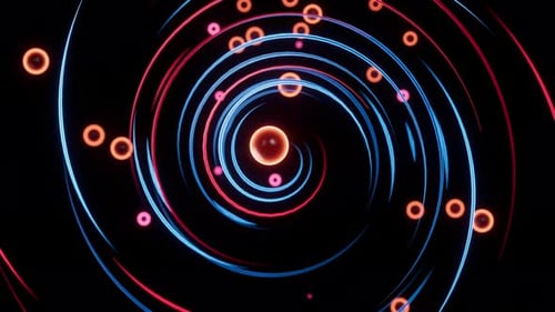 Abstract Glowing Spiral Energy Lines Background