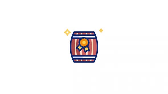 Barrel Animated Alpha Icon, Elements Motion Graphics ft. 2d & animation ...