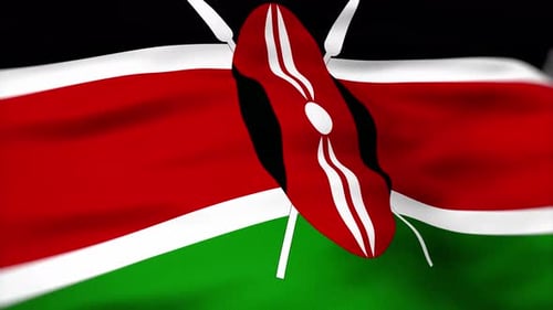 Kenya Flag waving 4k independence day