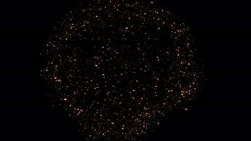 Golden Glitter Particle Burst Overlay Effect