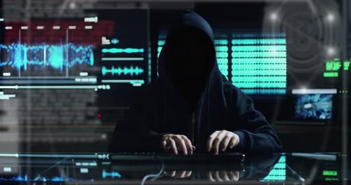 O hacker tenta entrar no sistema usando códigos e números para descobrir a senha de segurança. O hac