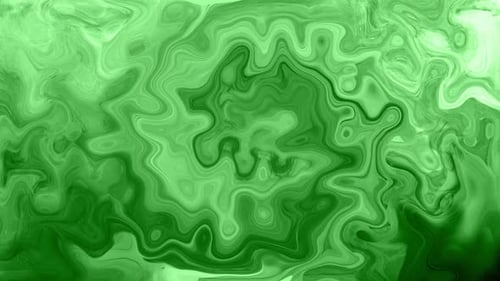 Organic Green Liquid Flow Abstract Animation
