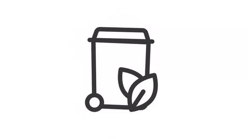 Eco waste management ui icon line animation