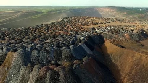 Multicolored Rock Dumps From Quarries