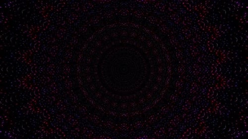 Colorful Abstract Kaleidoscope of Sparkling Light Particles Loop