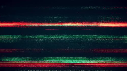 Digital Distortion and Noise with Vibrant Red and Green Colors