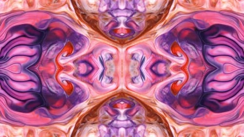 Vibrant Fluid Abstract Kaleidoscope Motion Background