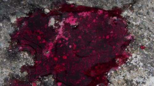 Real Blood Pool Image Of Blood On The Floor With Soap