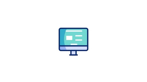 Animated Minimalist Computer Monitor Loading Icon