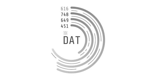 Animated HUD Infographic Element Round Shape with Numerical Data