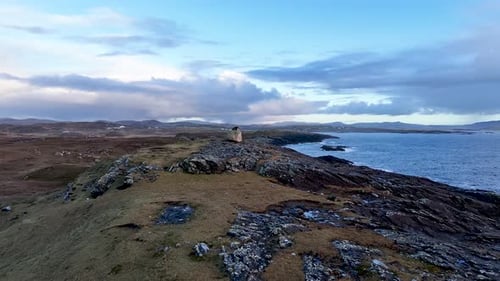 Aerial View of the Coastline at Dawros in County Donegal Ireland