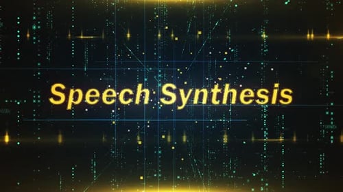 Speech Synthesis Word On Technology Background