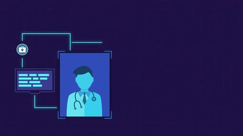 Flat Design Medical Healthcare Network Infographic Animation