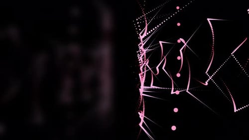 Abstract Neon Particle Curves Background 4K