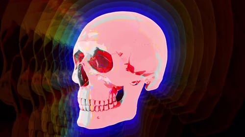 90er-Jahre-Retro-Skull-Hintergrund