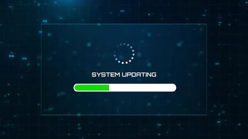Futuristic HUD Interface System Update Progress Bar Animation