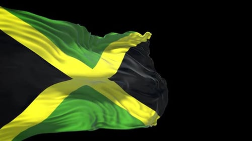Realistic Waving Jamaica Flag Motion Graphic