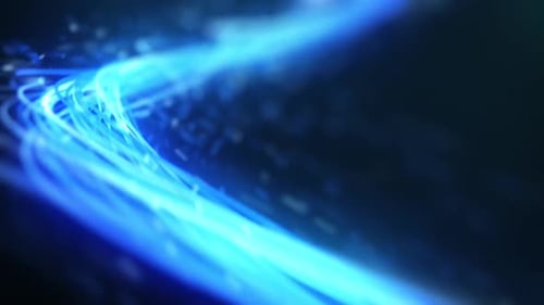 Dynamic Blue Light Streaks Background Animation