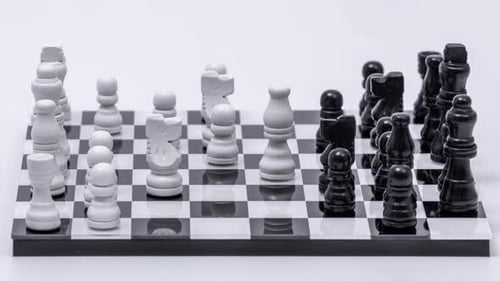 Chess Set Against White