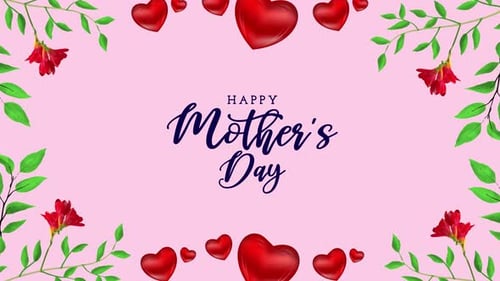 Happy Mother's day animated motion graphics V9