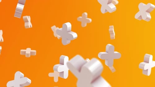 Hintergrundanimation mit Falling Plus-Schildern