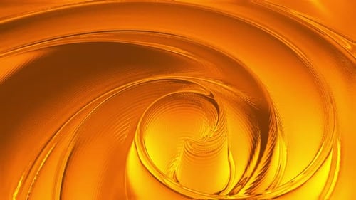 Golden Glowing Glass Spiral Loop
