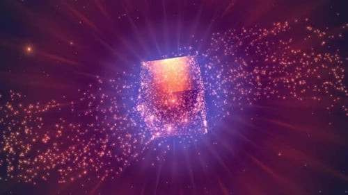 4k Sparkling Massive Cube Stars Motion Background