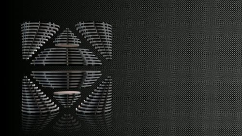 Animated Abstract 3D Geometric Shape Transformation