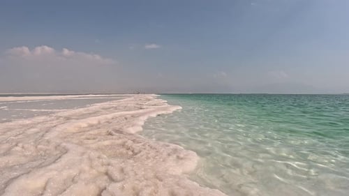 Dead Sea salt formation near Ein Bokek, Israel