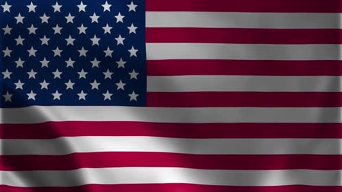 Realistic American Flag Waving Seamless Loop Background