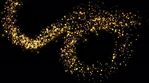 Bright Glowing Light and Scattering Round Golden Particles on a Black