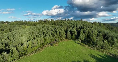 Panorama of Beautiful Countryside of Romania