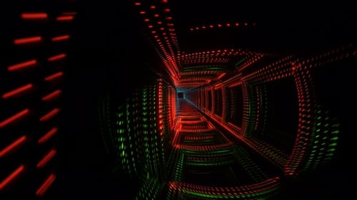 Hypnotic Neon Lights Dance in a Multicolor VJ Loop Backdrop