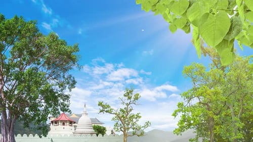 Bouddha de Vesak Poya Sri Lanka pour le jour du Wesak, festival de Ceylan, jour de Poya, fond 4K