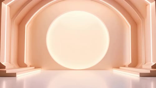 Modern Geometric Archway Stage Background Loop