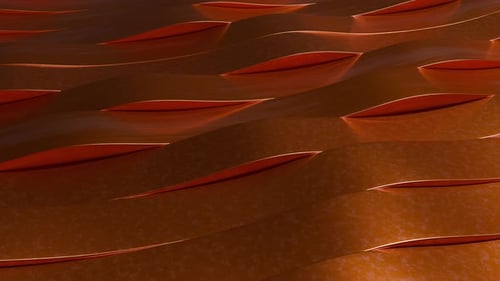 Abstract Fluid Metallic Waves Seamless Loop Background Animation