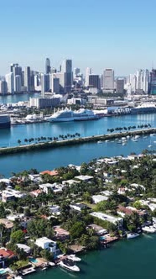 Miami Skyline At Miami In Florida United States.
