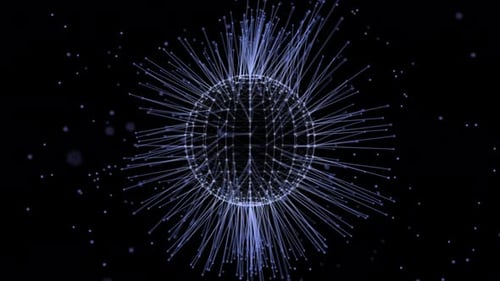 Abstract Futuristic Network Sphere Connection Background