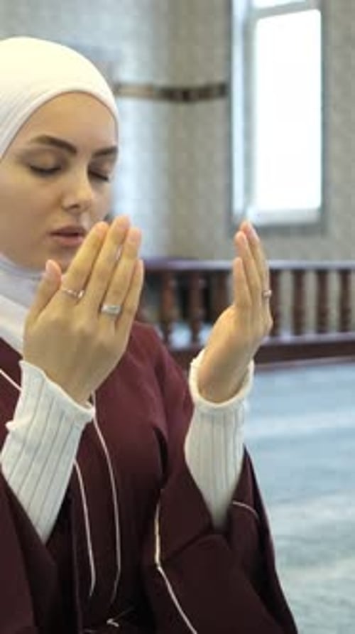 Hijab Woman on Mosque