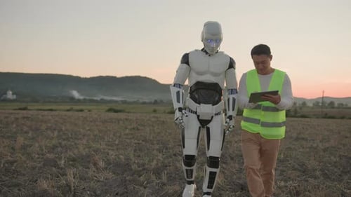 The Robotic Assistant in the Agricultural Field Enhances Work with a Human Operators Guidance