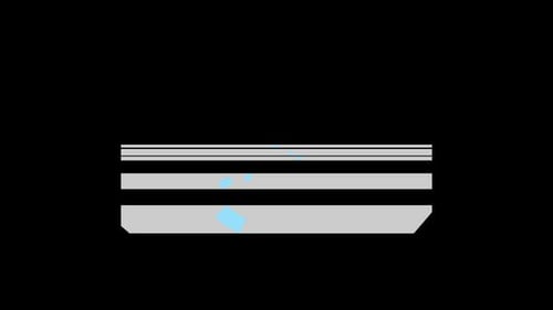 Coleção Interface: Faça um laço em tela cinza com elementos cianos em formação de anel girando no sentido horário