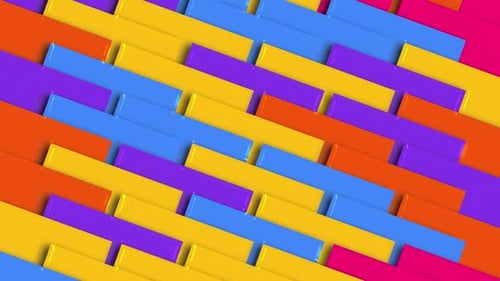 Colorful Geometric Bars Abstract Looping Background Animation