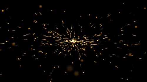 Golden Particle Burst Abstract Background Animation