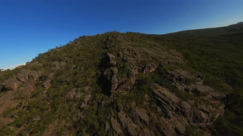 Flying on an FPV Drone Over the Top of a Cliff